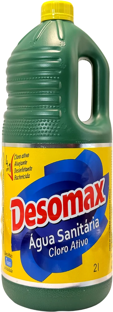 Água Sanitária Cloro Ativo Desomax 2 litros